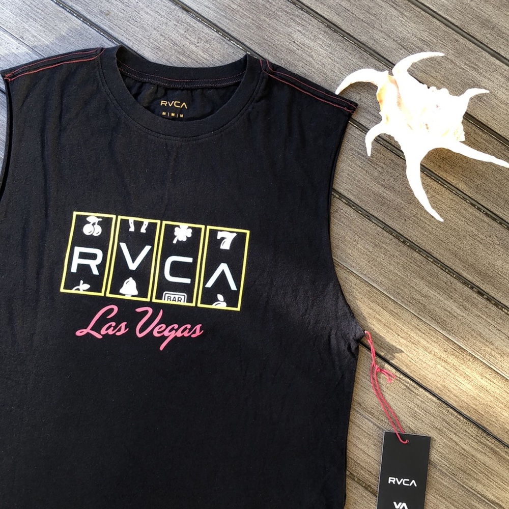 🌴🔆RVCA- SLOT MACHINE Muscle TOP🔆🌴 - Picture 2 of 5